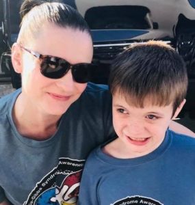 Monica profile pic Monica Pendleton with her son Alex, who has Xia-Gibbs Syndrome