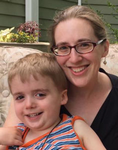 Arika Estep with her son Emmett, who has Xia-Gibbs Syndrome